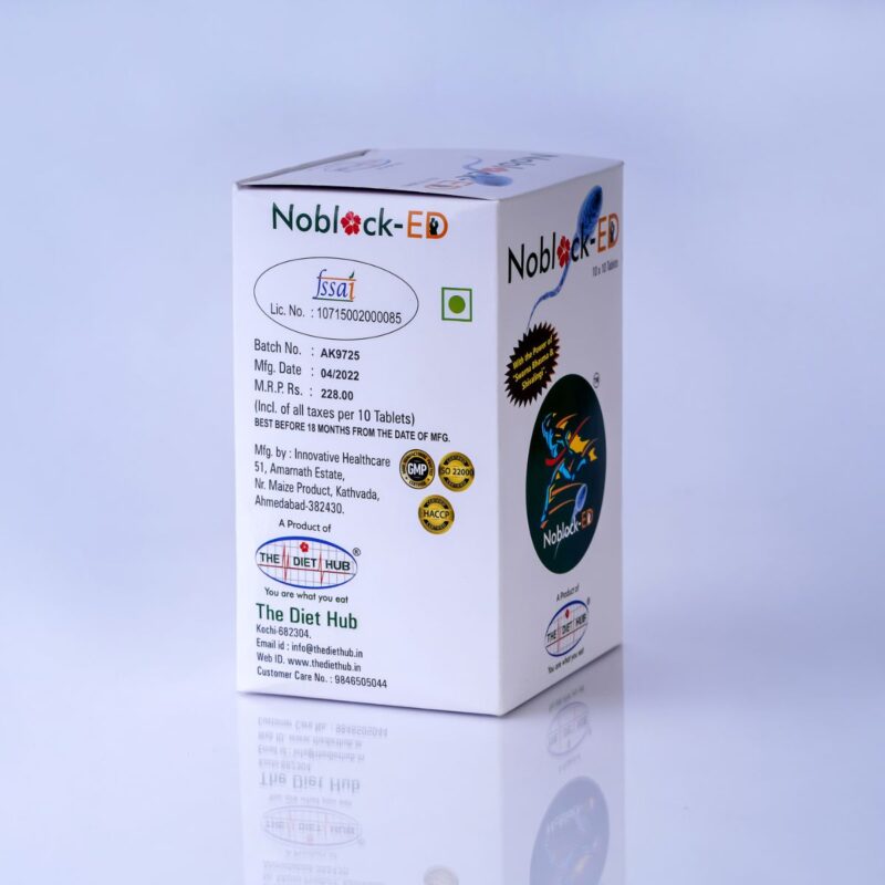 Box of Noblock-ED tablets.